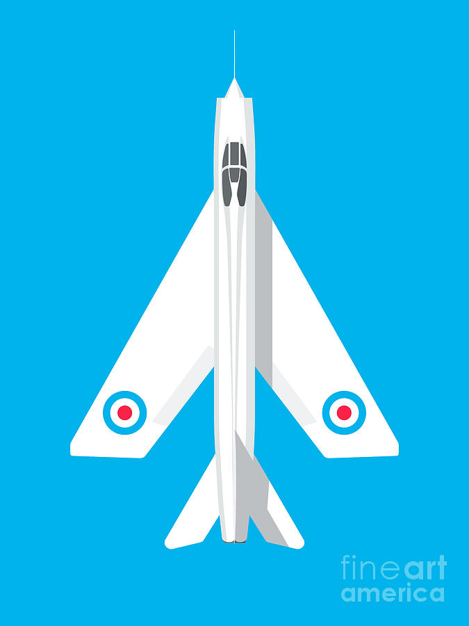 English Electric Lightning fighter jet aircraft - Blue Digital Art by  Organic Synthesis - Fine Art America