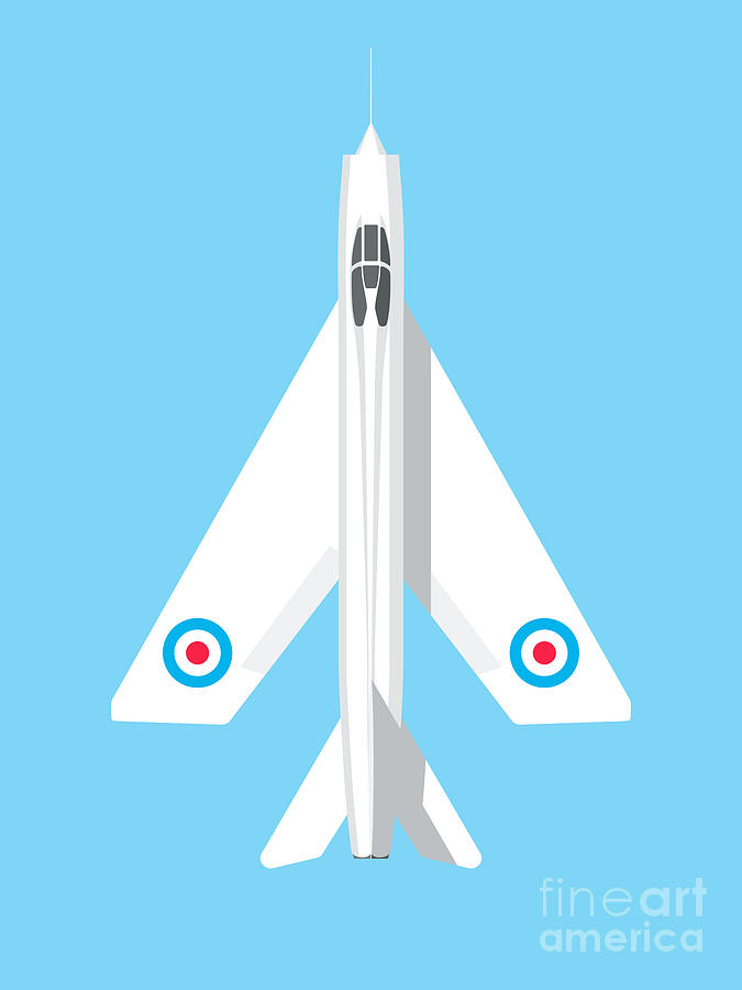 English Electric Lightning fighter jet aircraft - Sky Digital Art by Organic Synthesis