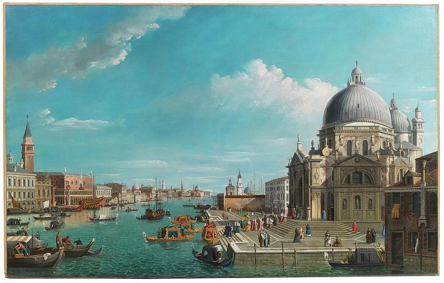 English Follower Of Giovanni Antonio Canal Called Il Canaletto The Grand Canal Looking East With T Digital Art