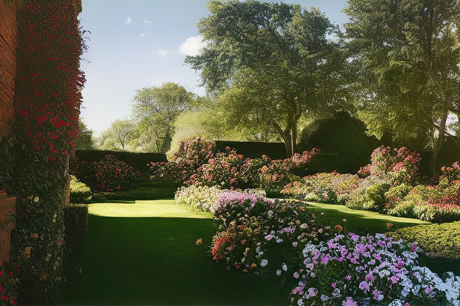 English Garden #2 Digital Art by Sterling and Thorn English Garden #2 Digital Art by Sterling and Thorn