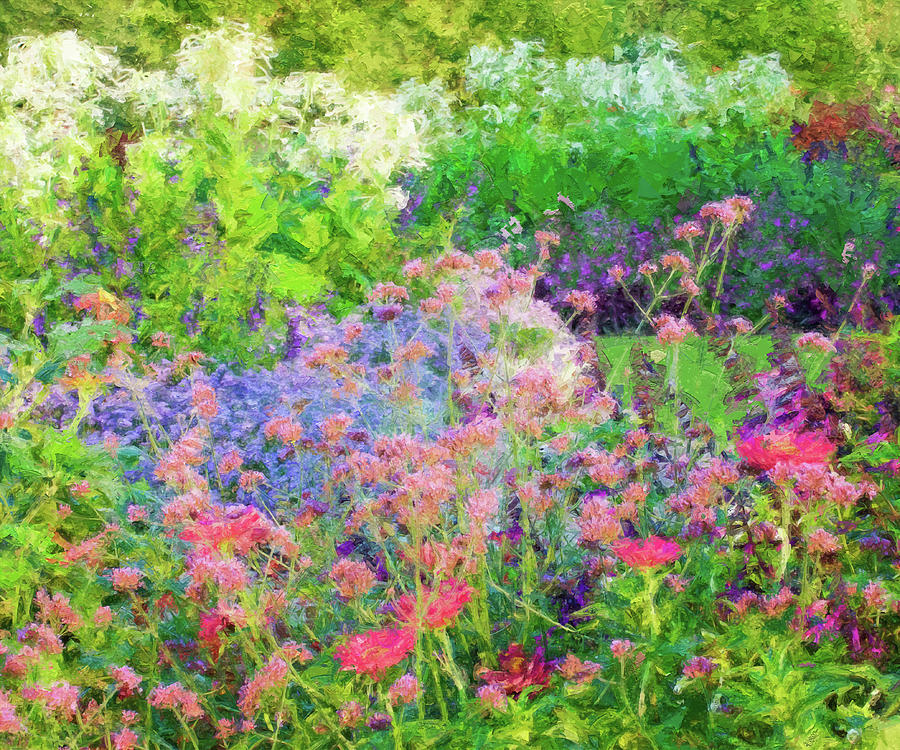 English Garden Digital Painting Photograph by Hermes Fine Art