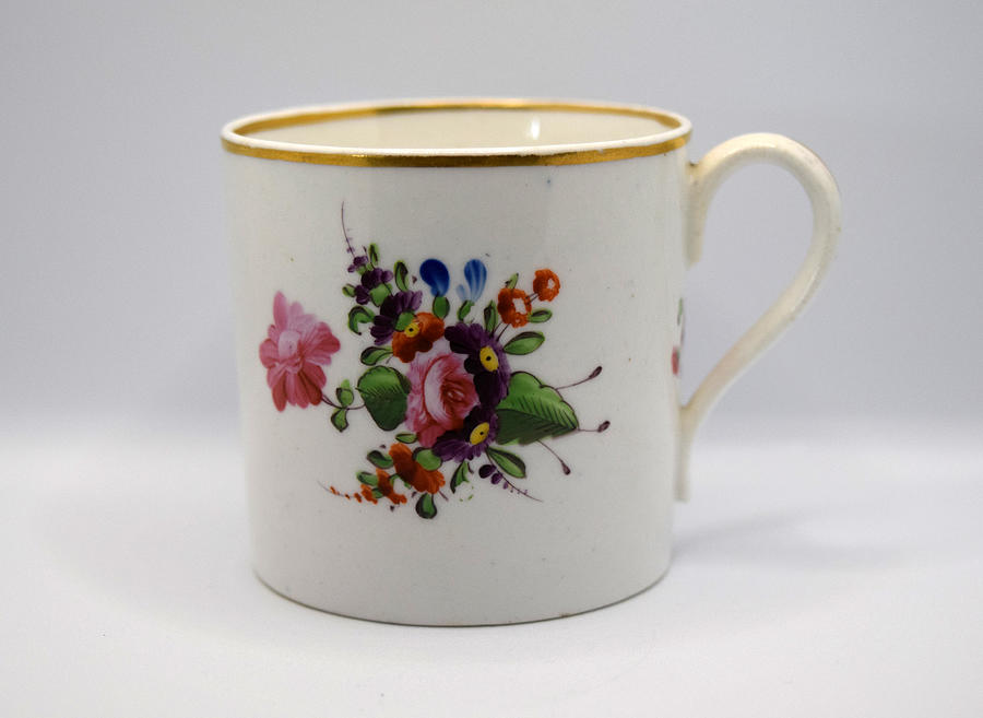 English Georgian Coffee Cup - Flowers Photograph by Gaile Griffin Peers