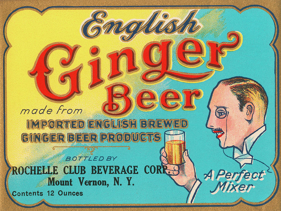 Vintage Drawing - English Ginger Beer by Vintage Drinks Posters