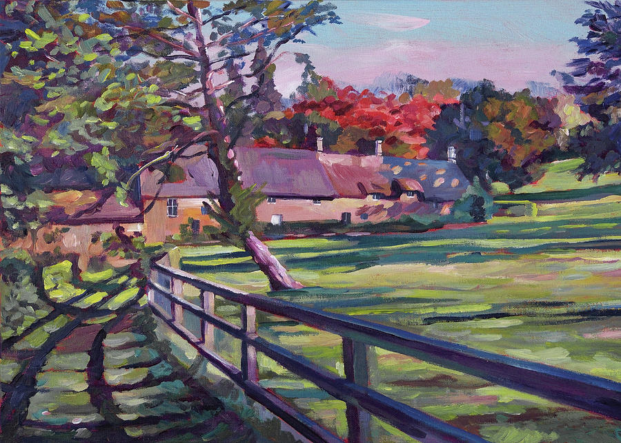 Farm Painting - English Horse Estate by David Lloyd Glover