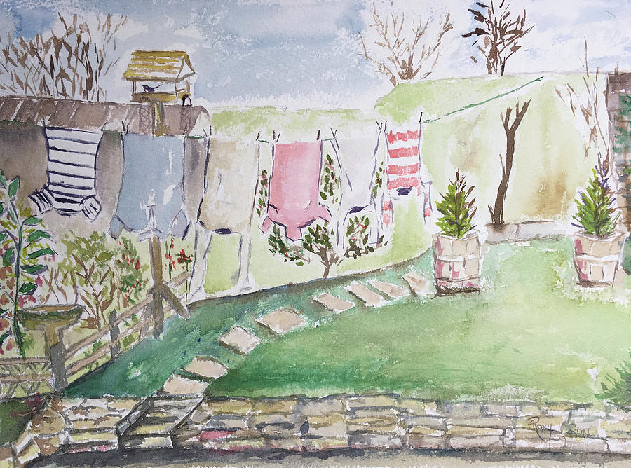 English Laundry Painting by Roxy Rich