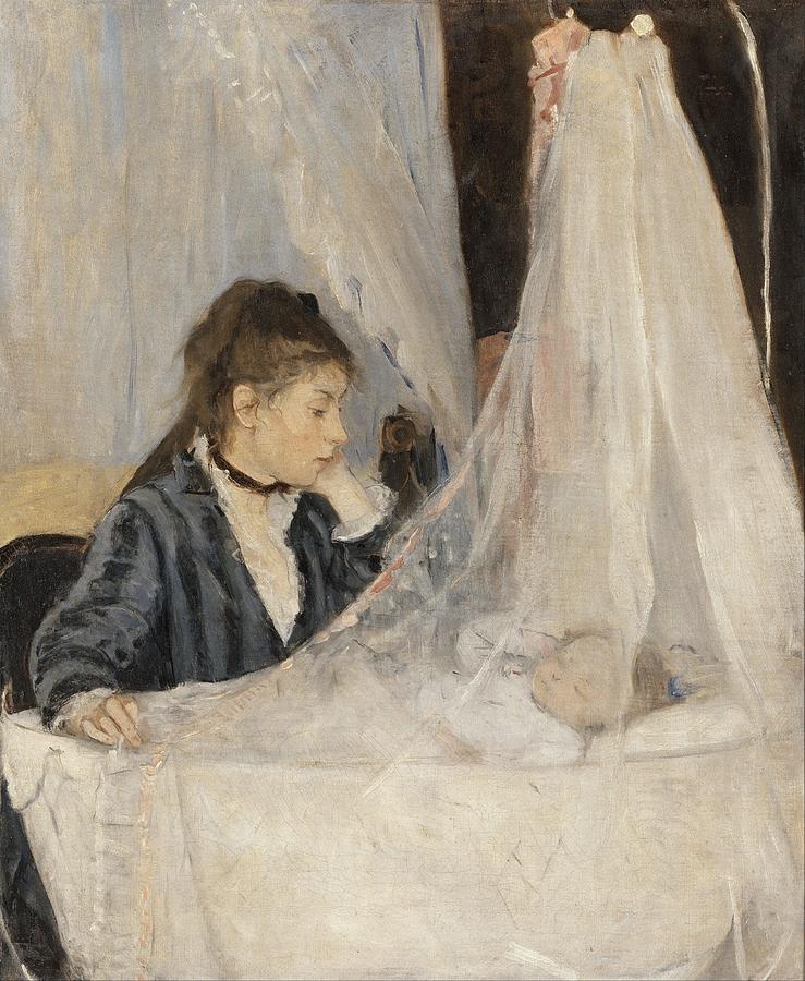 Morisot Painting - The Cradle by Berthe Morisot