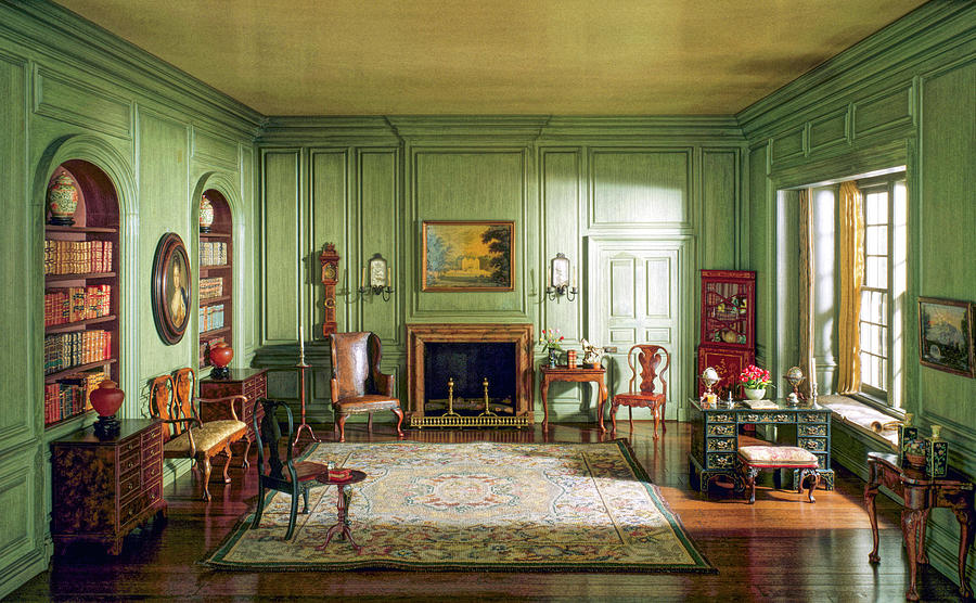 English Library of the Queen Anne Period, 1702-50 Photograph by Alison Frank