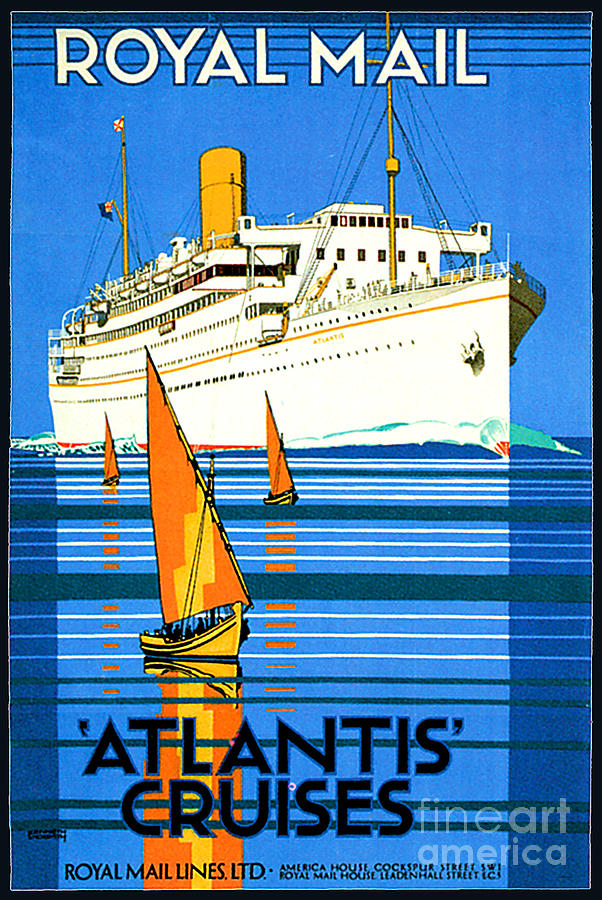 English Royal Mail Atlantis Ocean Liner Painting by Unknown