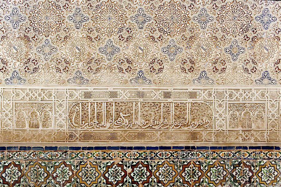 Engraved Writing and Colored tiles No2 Photograph by Weston Westmoreland