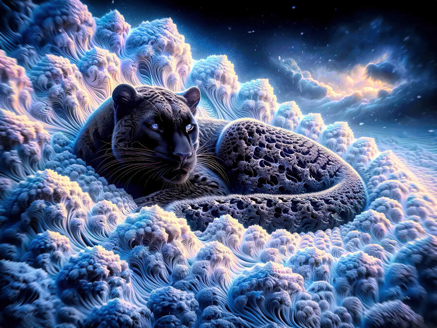 Enigma of the Black Leopard Digital Art by Bill And Linda Tiepelman