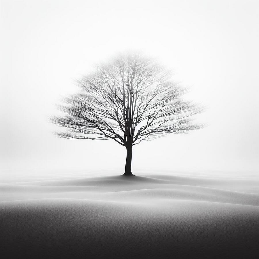 Enigmatic Beauty of a Lone Tree in the Landscape Digital Art by Artfinity X Enigmatic Beauty of a Lone Tree in the Landscape Digital Art by Artfinity X