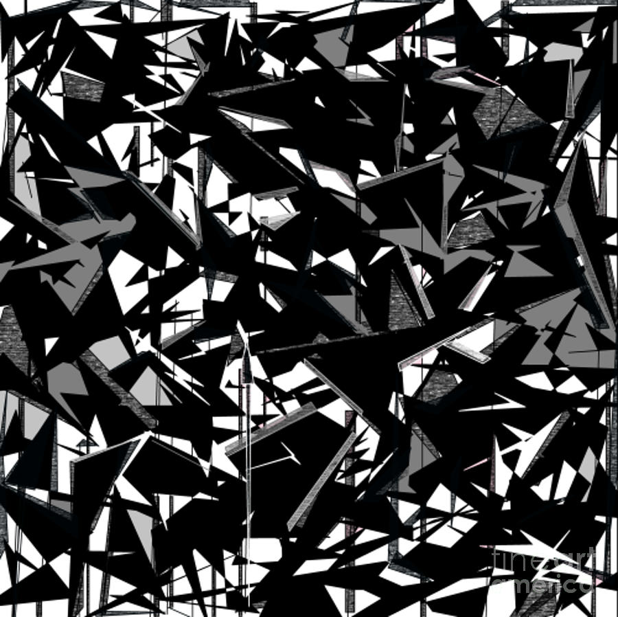 Enigmatic - Black and White Abstract Art. Digital Art by Denise Morgan ...