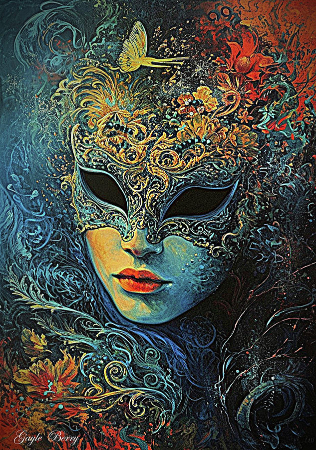 Enigmatic Masquerade Mixed Media by Gayle Berry - Fine Art America