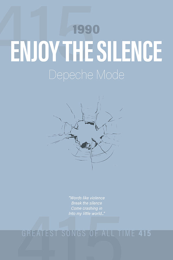 Depeche Mode Mixed Media - Enjoy the Silence Depeche Mode Minimalist Song Lyrics Greatest Hits of All Time 415 by Design Turnpike