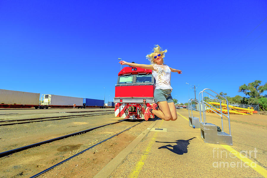 enjoying Australian tourism by train Photograph by Benny Marty