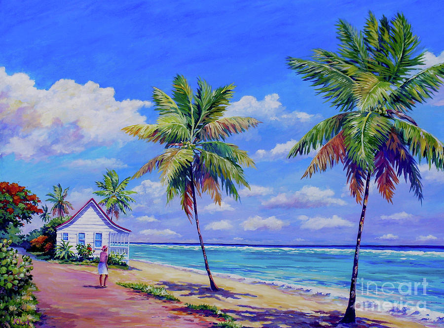 Beach Painting - Enjoying the Moment by John Clark