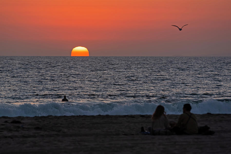Enjoying the Sunset on Venice Beach California Los Angeles Photograph by Toby McGuire