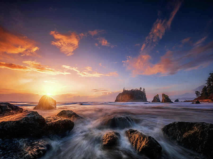 Olympic National Park Photograph - Enlightened Ruby Beach by Dan Mihai