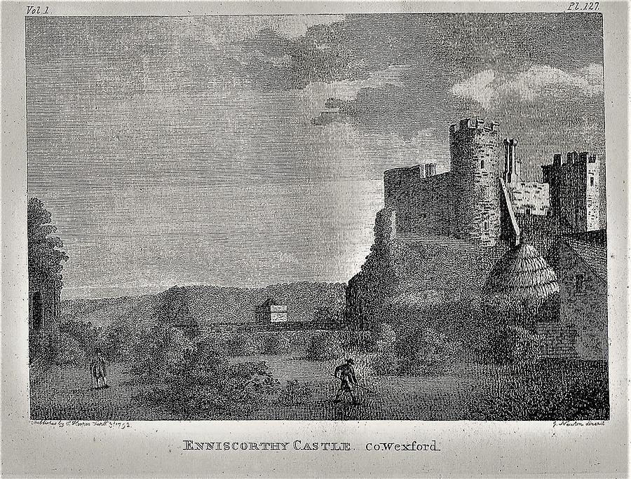 Enniscorty Castle 1792 Wexford Painting by Val Byrne