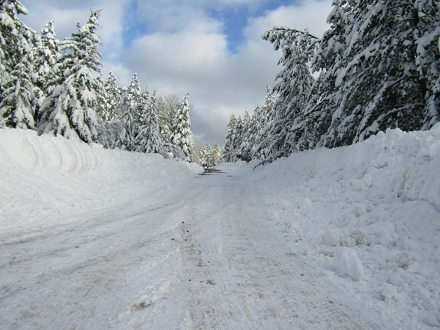 Enormous Snow Plow Berms Photograph by Caroline Haldeman - Fine Art America