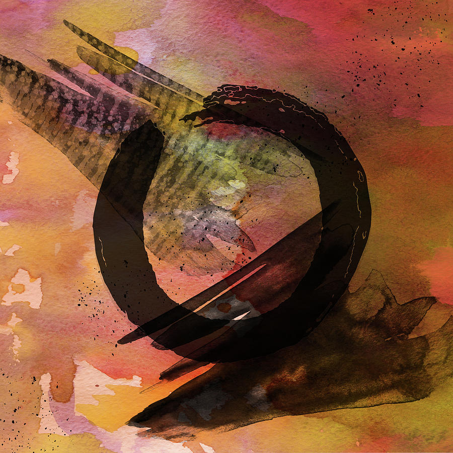 Enso Abstracted Painting by Kandy Hurley