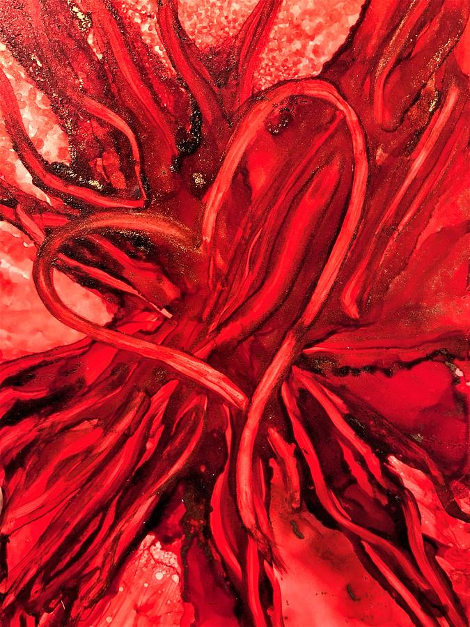 Entangled Heart Painting by Rachelle Stracke