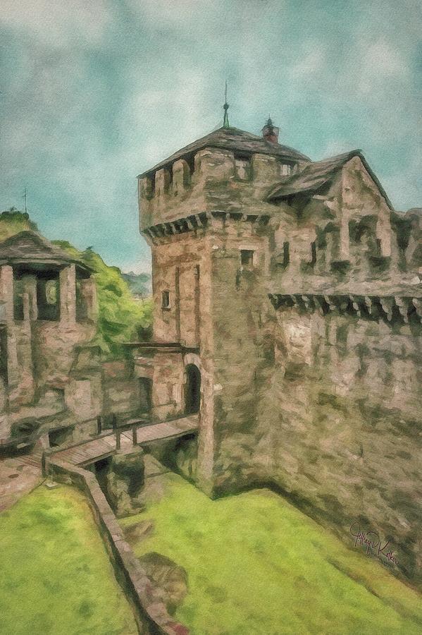 Entering Montebello Castle Painting by Jeffrey Kolker