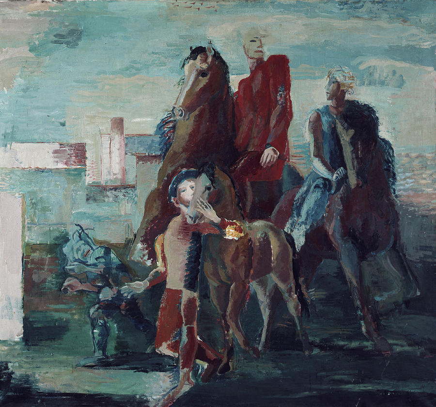 Entertainers  Painting by O Vaering by Bjarne Ness