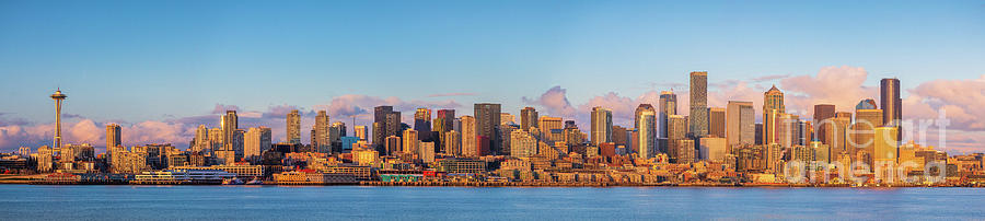 Entire Seattle Skyline Photograph by Inge Johnsson
