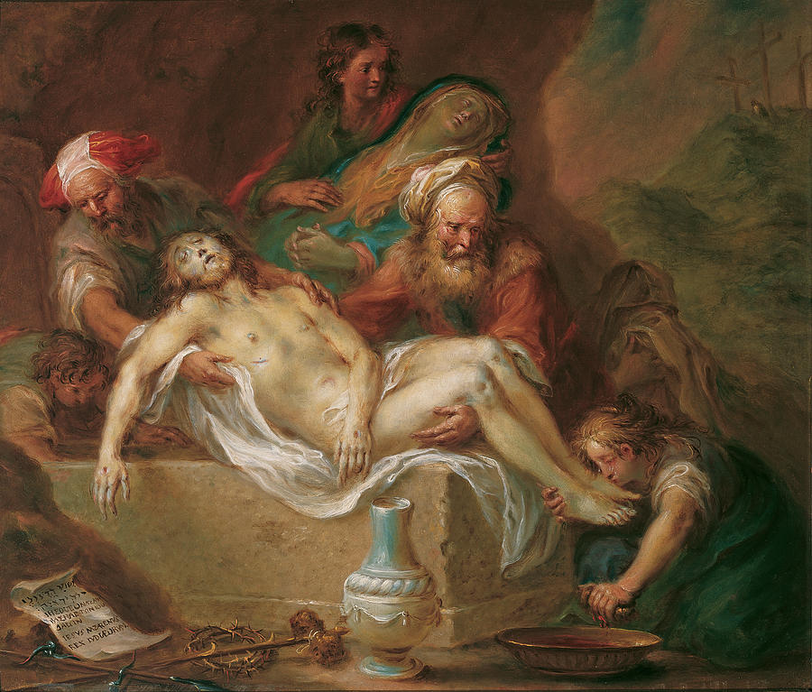 Entombment of Christ Painting by Martin Johann Schmidt