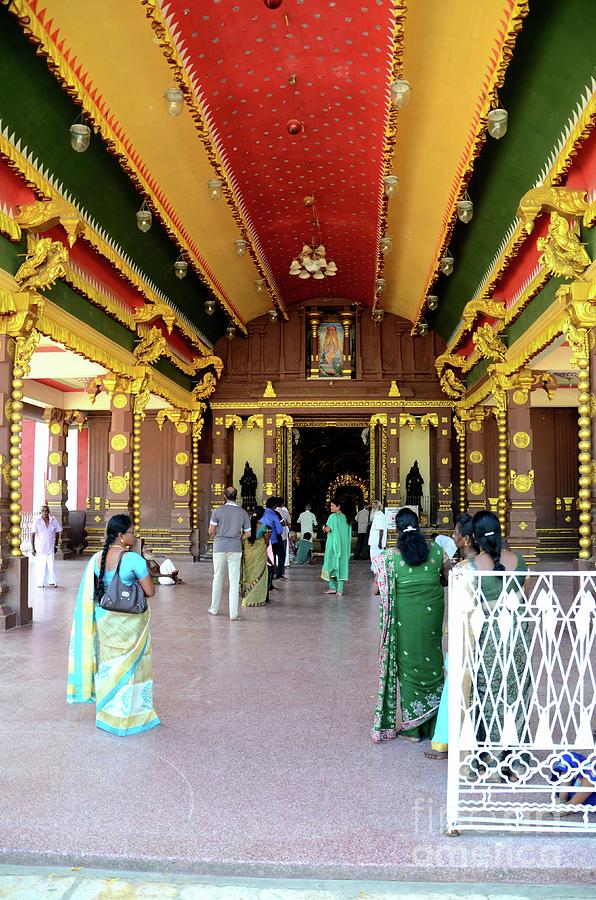 Entrance corridor pilgrims and faithful worshippers Nallur Kandaswamy Hindu temple Jaffna Sri Lanka Photograph by Imran Ahmed