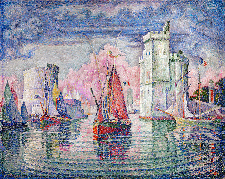 Entrance of La Rochelle Harbor, 1921 Painting by Paul Signac