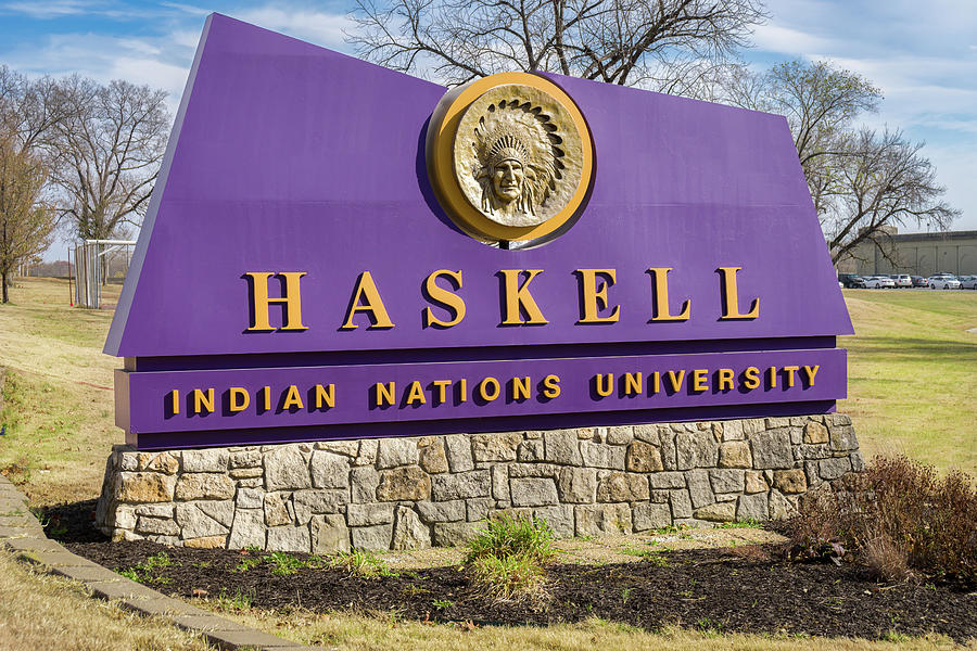 Entrance Sign At The Haskell Indian Nations University Photograph By ...