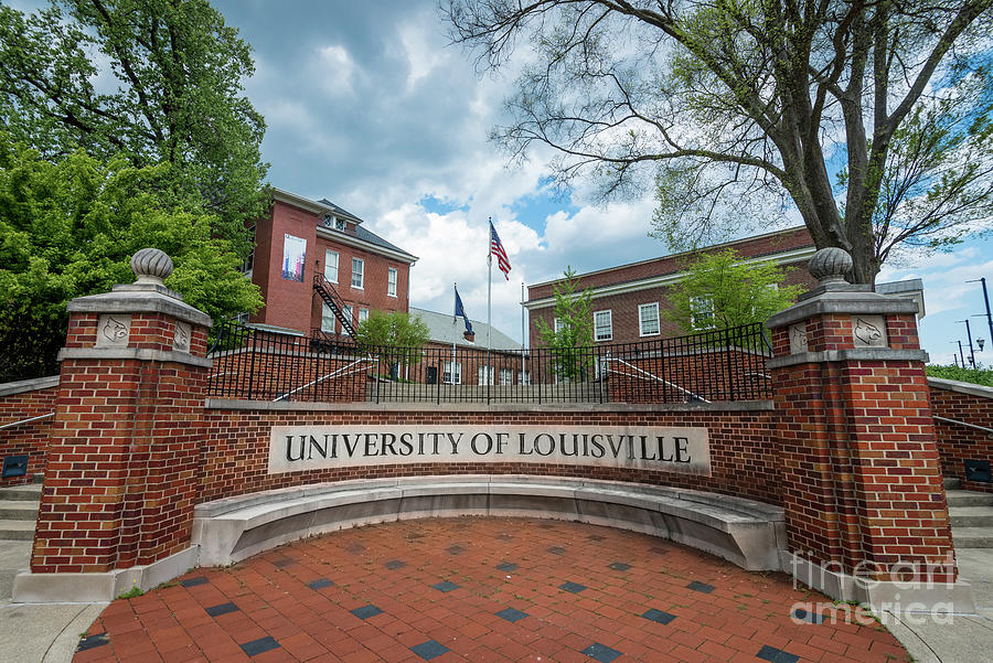 Entrance Sign - University of Louisville - Kentucky Photograph by Gary Whitton