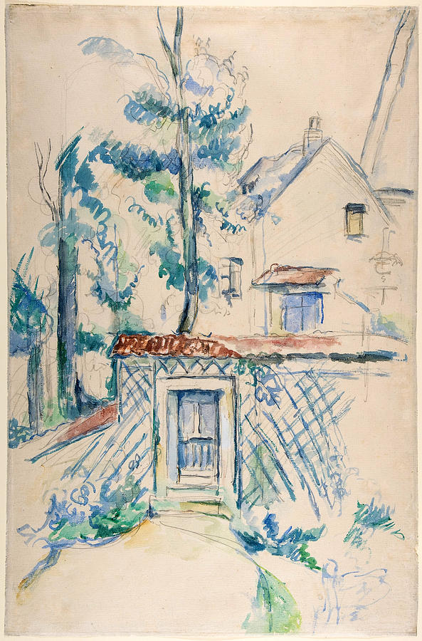 Entrance to a Garden Drawing by Paul Cezanne