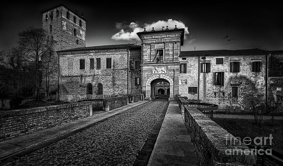 Entrance to a medieval village bnw Photograph by The P