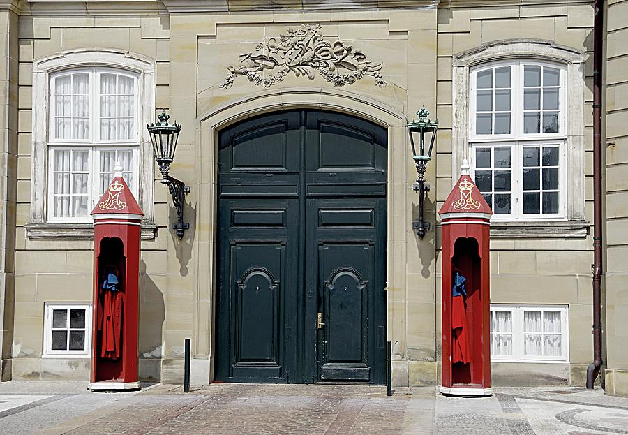 Entrance to Amalienborg Castle Photograph by Karen McKenzie McAdoo