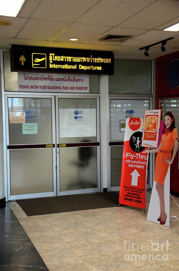 Entrance To International Departures Gate Hat Yai Airport Thailand Photograph