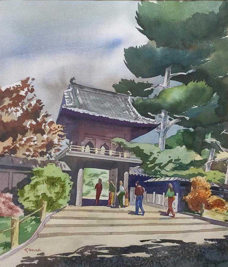 San Francisco Painting - Entrance to Japanese Tea Garden, San Francisco by Robert Stevens