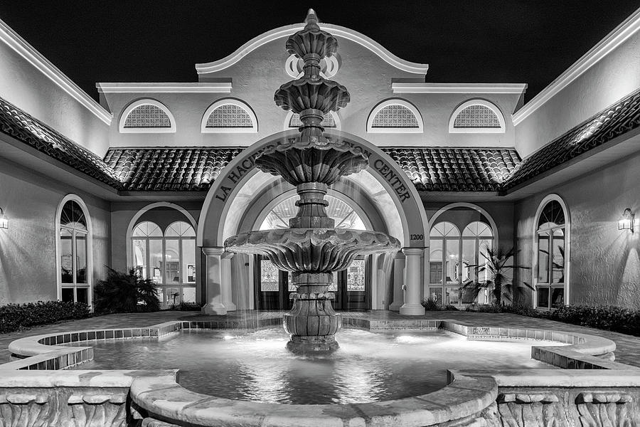 Entrance to La Hacienda in Black and White Photograph by Betty Eich