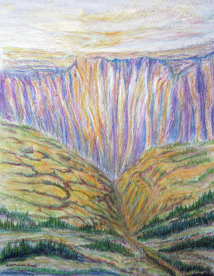 Entrance to the Mystic Mountains Painting by Michele Avanti