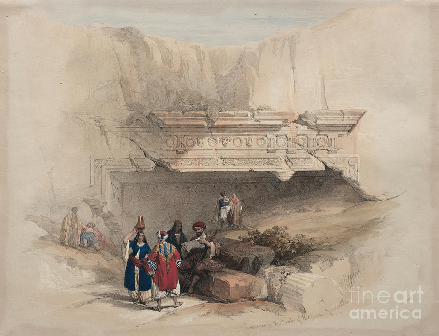 Entrance to the Tombs of the Kings, Jerusalem q1 Painting by Historic illustrations