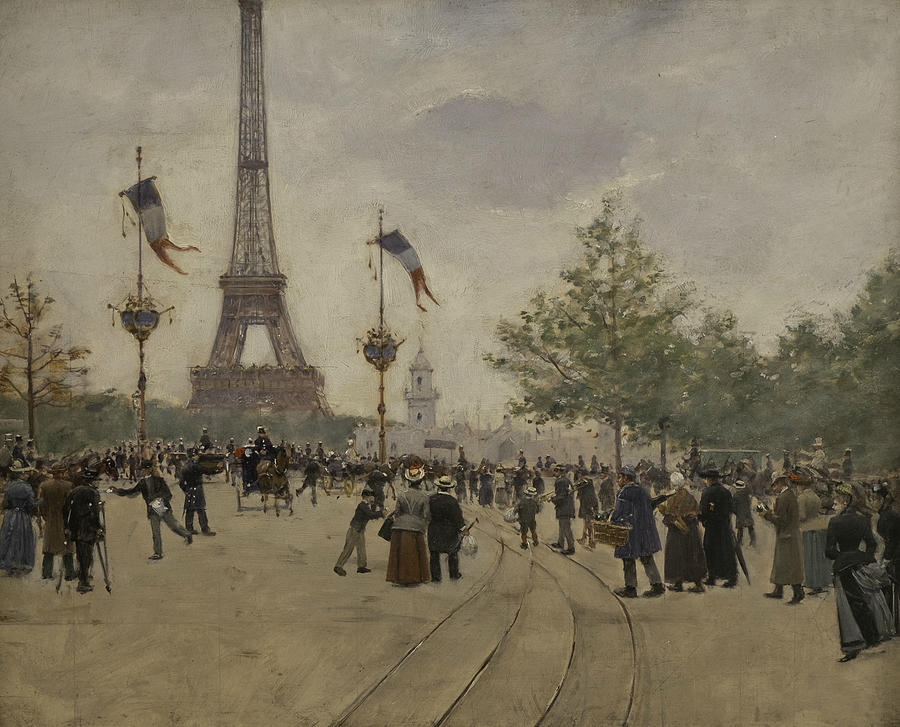 Entrance to the Universal Exhibition of 1889 Painting by Jean Beraud