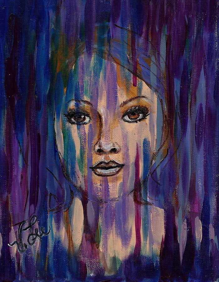 Entrenched---Semi Abstract Portrait Painting by VLee Watson