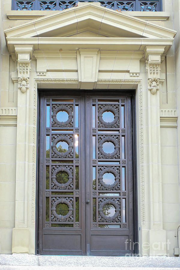 Entry doors to Memorial Hall Photograph by Bentley Davis