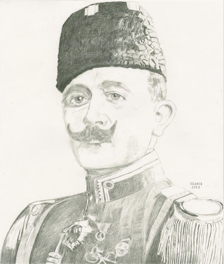 Enver Pasha Drawing by Dennis Larson - Fine Art America