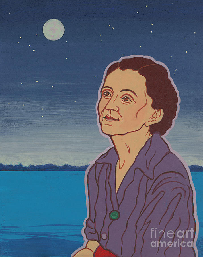 Environmental Prophet Rachel Carson -after the artist Hiroshige Painting by William Hart McNichols