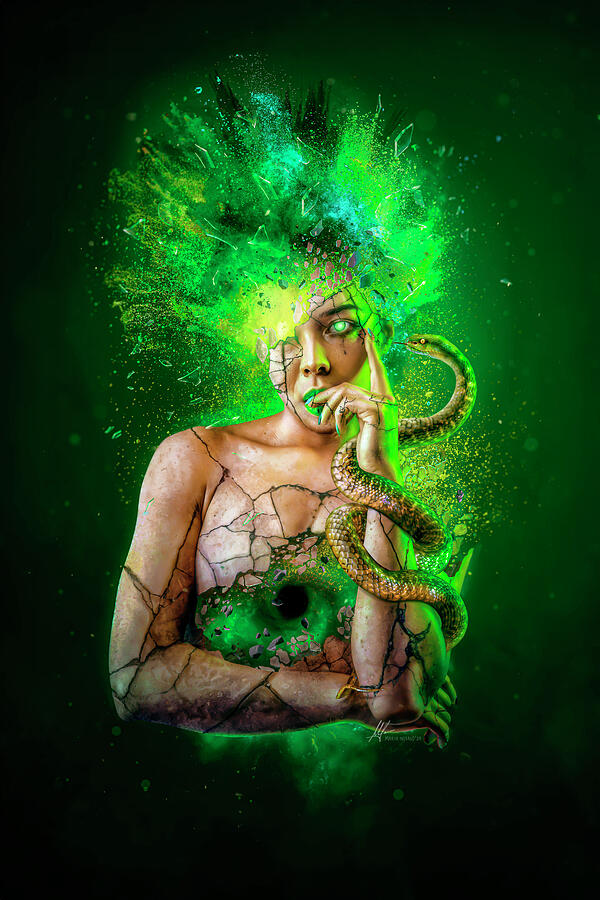 Snake Digital Art - Envy from Seven Deadly Sins by Mario Sanchez Nevado