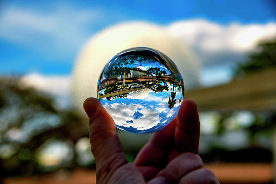 EPCOT in Silver Ball Photograph by Greg Fortier