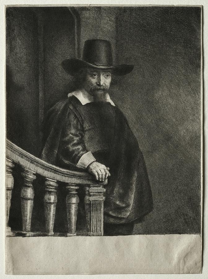 Ephraim Bonus, Jewish Physician 1647 Rembrandt van Rijn  Painting by MotionAge Designs